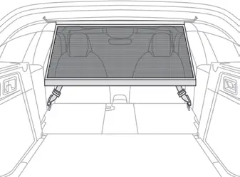 Peugeot 308. Rede de retenção de bagagem