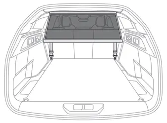 Peugeot 308. Rede de retenção de bagagem