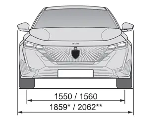 Peugeot 308. Dimensões (mm)