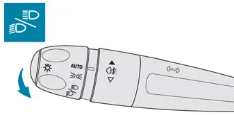 Peugeot 308. Comutação das luzes